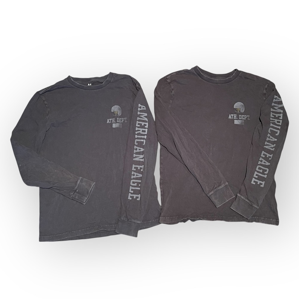 American Eagle X Peanuts Men’s Small Black Distressed Long Sleeve Shirt Bundle